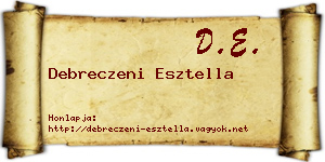 Debreczeni Esztella névjegykártya